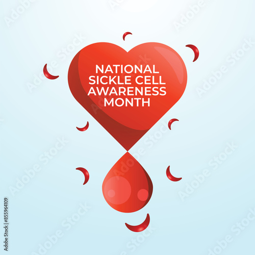 vector graphic of National Sickle Cell Awareness Month ideal for National Sickle Cell Awareness Month celebration.