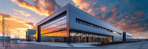 modern building of a warehouse and logistics center