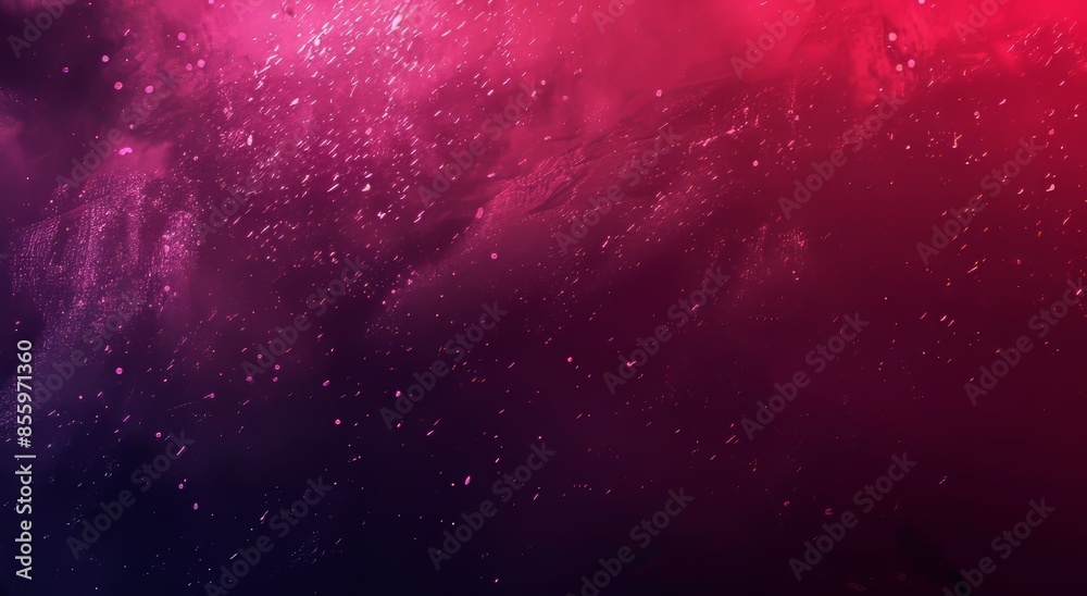 Fototapeta premium Color gradient rough abstract background shine bright light glow, grainy noise grunge texture in red purple and black
