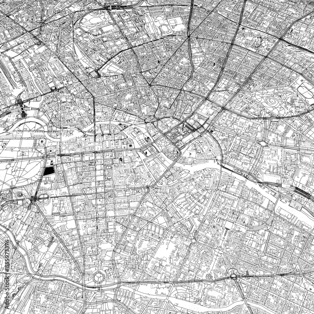 Fototapeta premium 3D illustration of city and urban in Berlin Germany