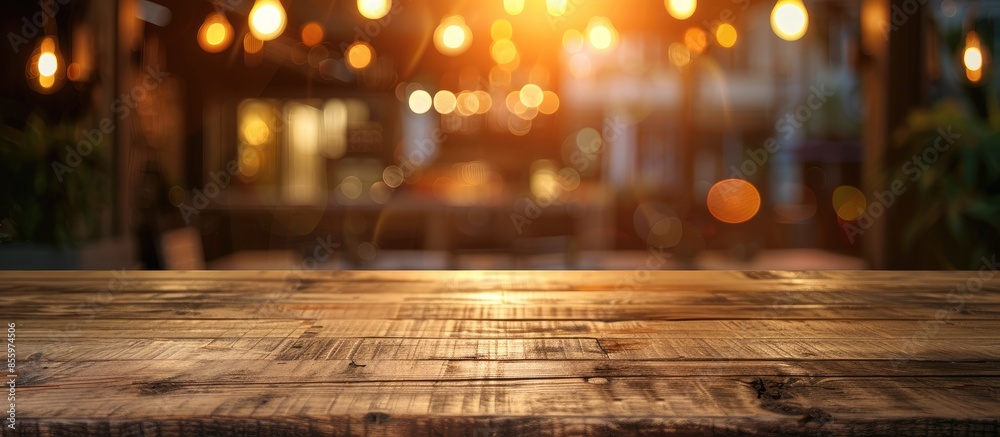 top of wood background with blur lamp and sun light in cozy interior bar and restaurant background . Copy space image. Place for adding text and design top of wood background with blur lamp and sun light in cozy interior bar and restaurant background . Copy space image. Place for adding text and design