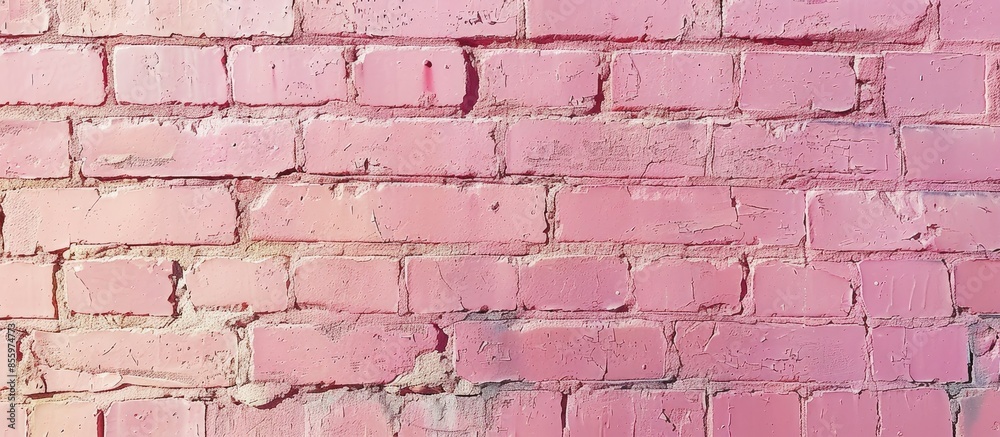 Aged pink brick wall horizontal. Copy space image. Place for adding text and design Aged pink brick wall horizontal. Copy space image. Place for adding text and design