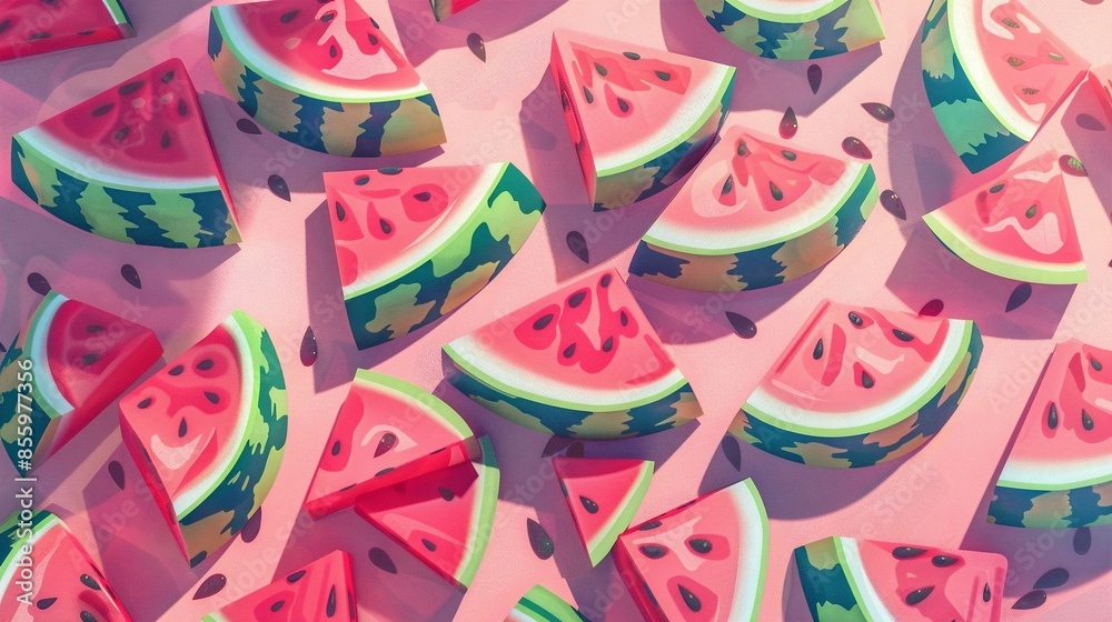  watermelon slices background pattern