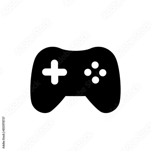 video game controller icon isolated on white and transparent background