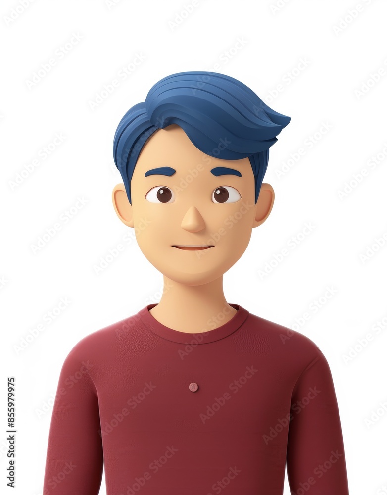 3D illustration render of young man with pink shirt smiling on white black ground male 3d character 3d illustration render 3D illustration render of young man with pink shirt smiling on white black ground male 3d character 3d illustration render