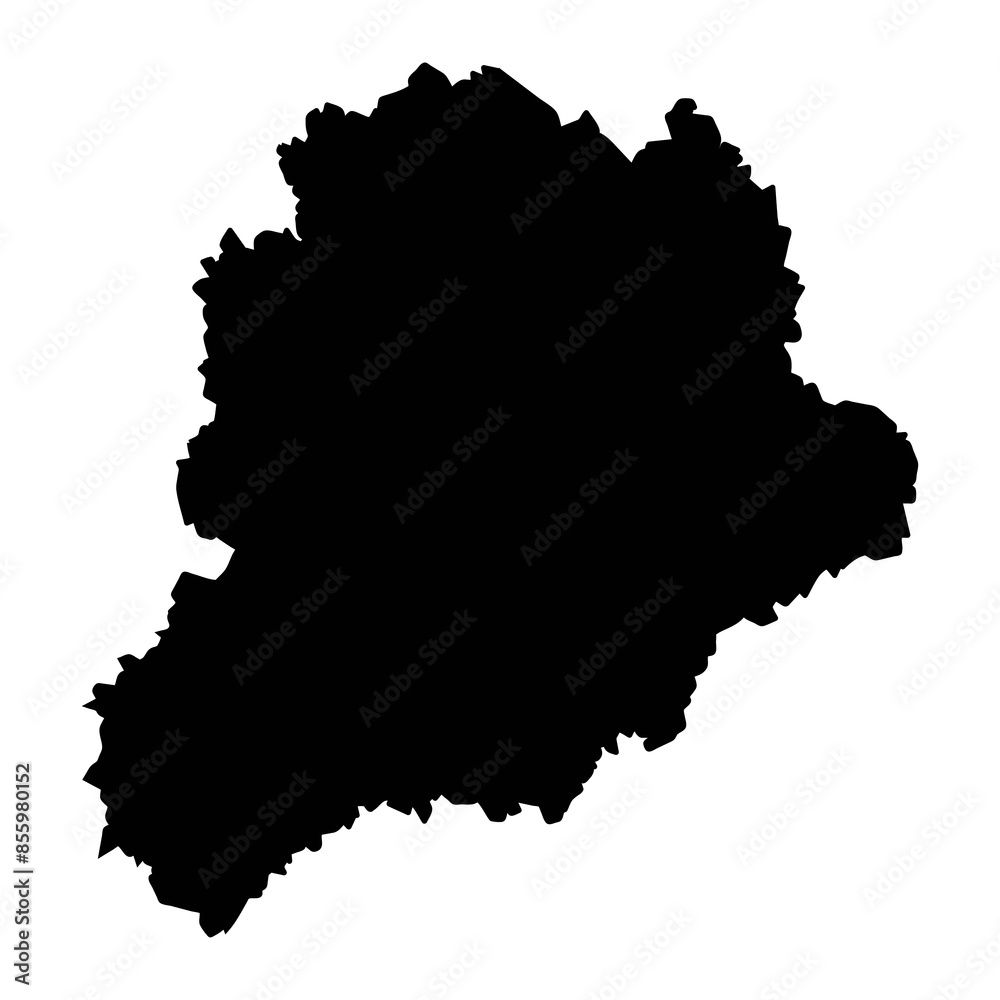 Yaroslavl Oblast map, administrative division of Russia. Vector illustration.