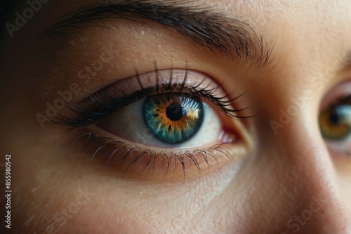 close up of a woman's eye