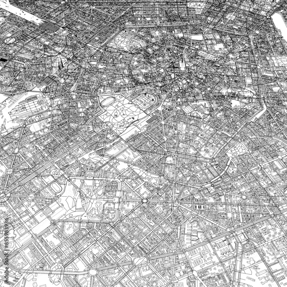 Fototapeta premium 3D illustration of city and urban in Milan Italy 