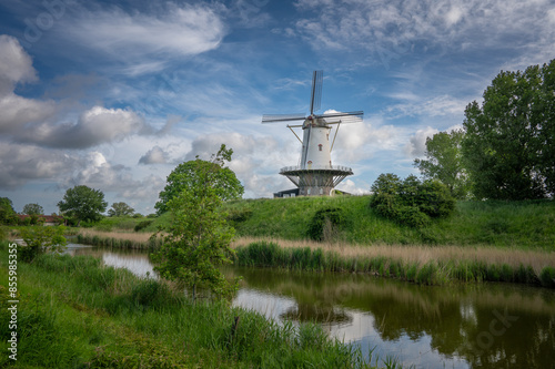 dutch windmill in the country
