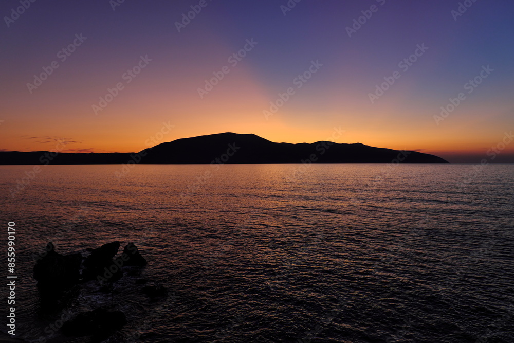 sunset in the sea