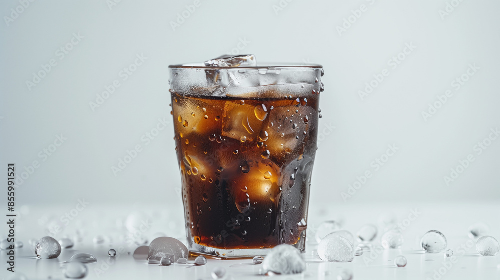 glass of beverage with ice, cool beverage, glass glass of beverage with ice, cool beverage, glass