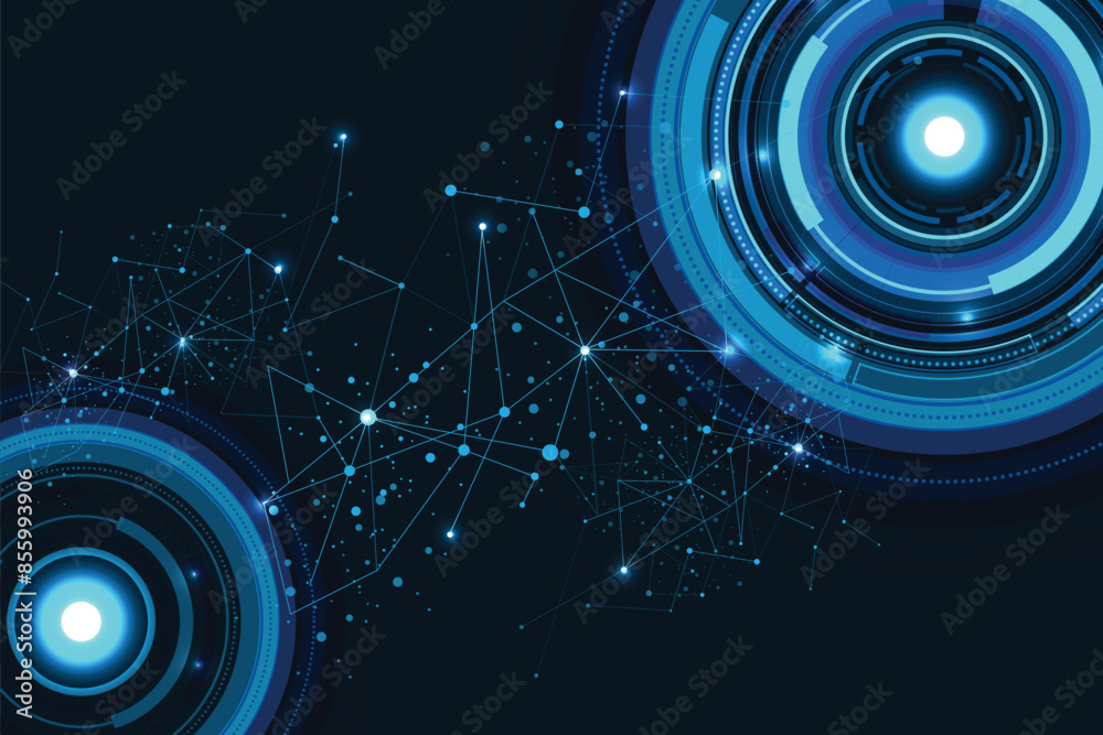 Digital technology futuristic internet network speed connection dark blue background Digital technology futuristic internet network speed connection dark blue background