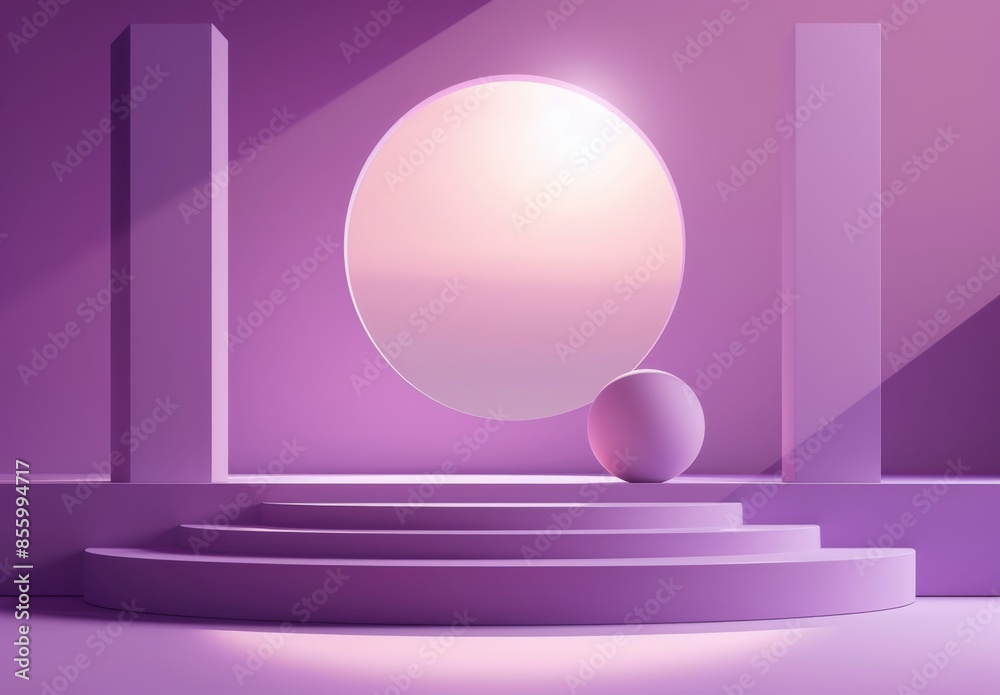 This mockup features an abstract background rendered in 3D for the Purple Podium This mockup features an abstract background rendered in 3D for the Purple Podium