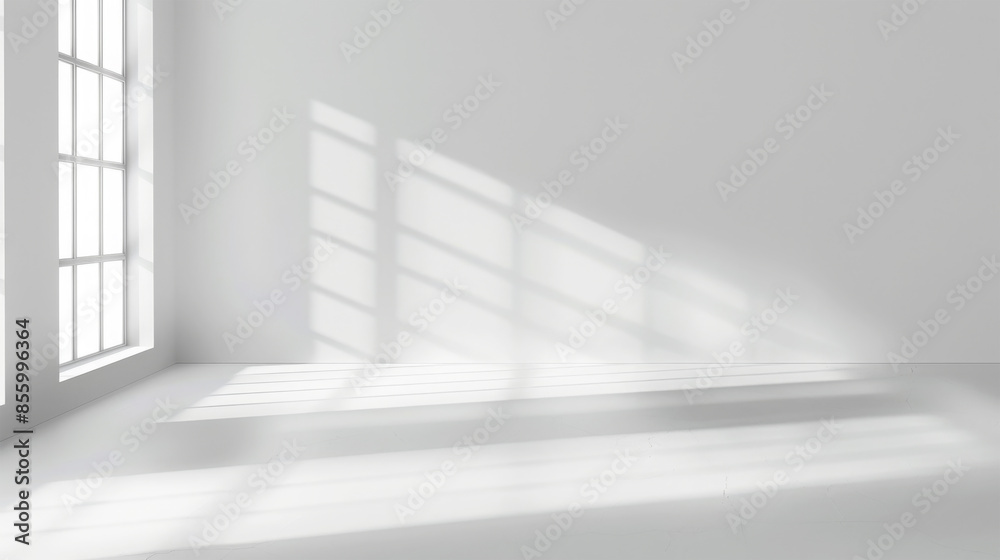 Fototapeta premium white wall of room with white background