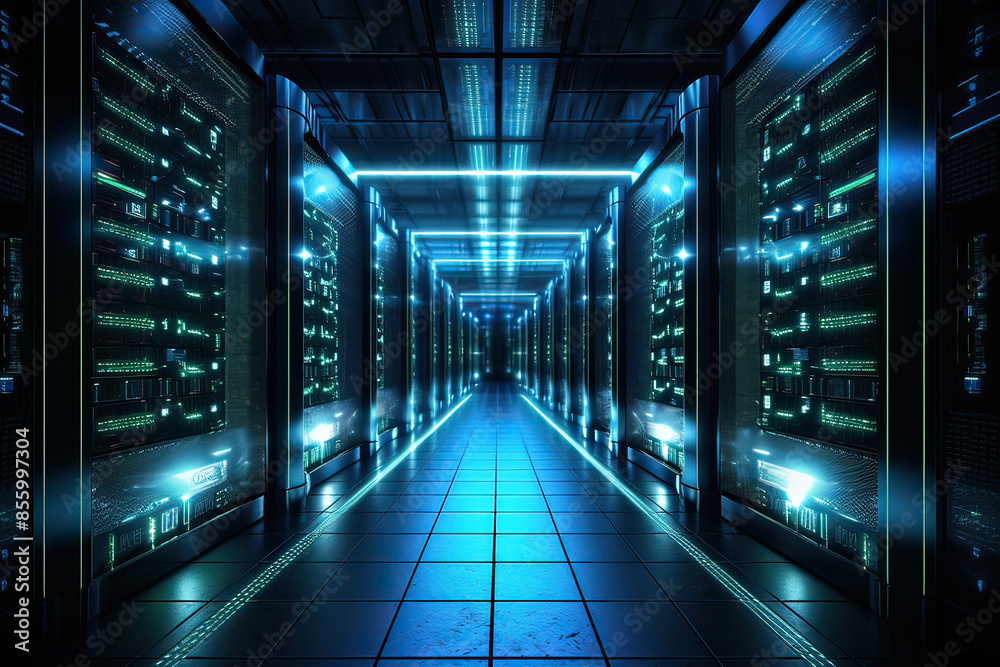 Fototapeta premium Securing Data: Best Practices for Data Center Storage Areas