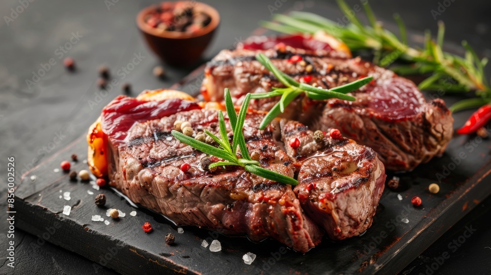 Grilled Beef Steaks with Rosemary and Peppercorns Grilled Beef Steaks with Rosemary and Peppercorns