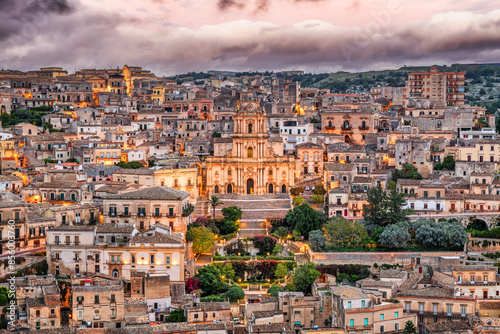 Modica, Sicily, Italy with the Cathedral of San Giorgio
