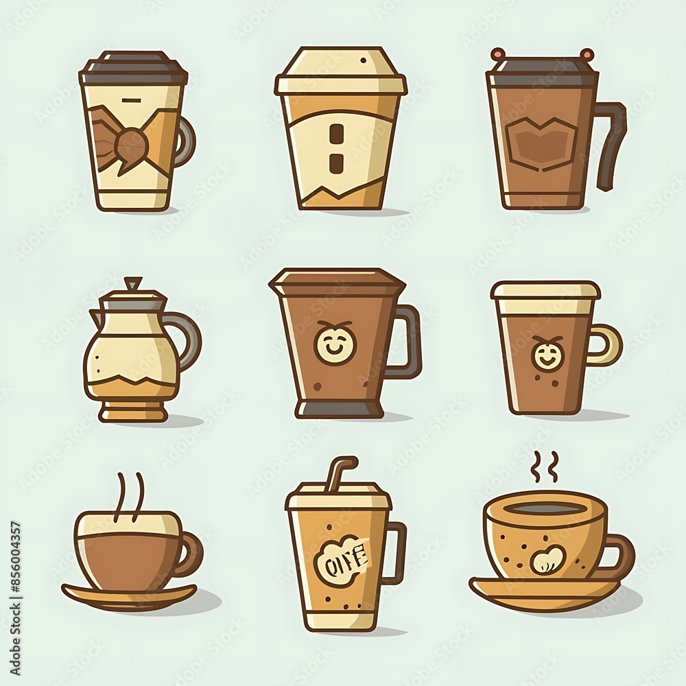 coffee cup icons coffee cup icons