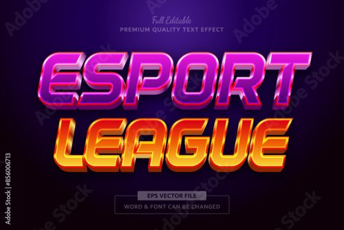 Sports League Gradient editable text effect font style