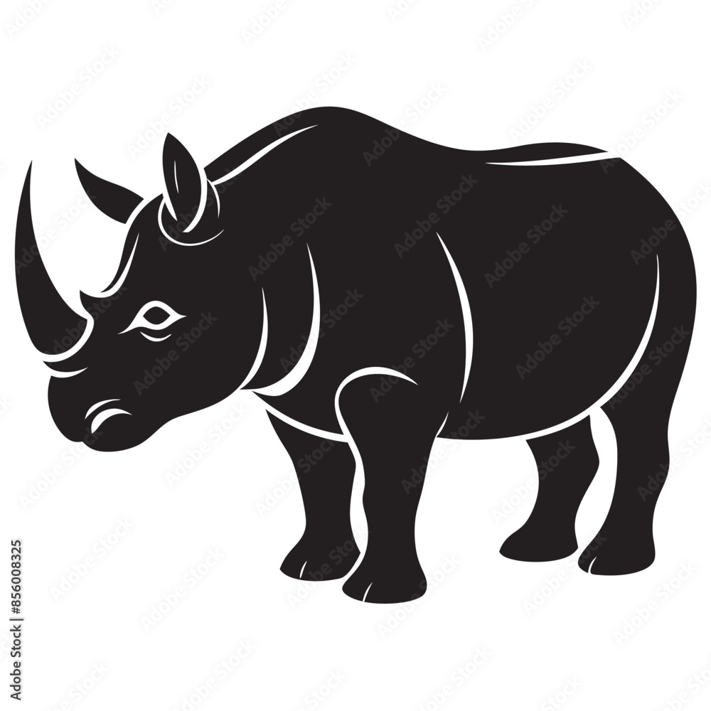 Fototapeta premium white rhino illustration