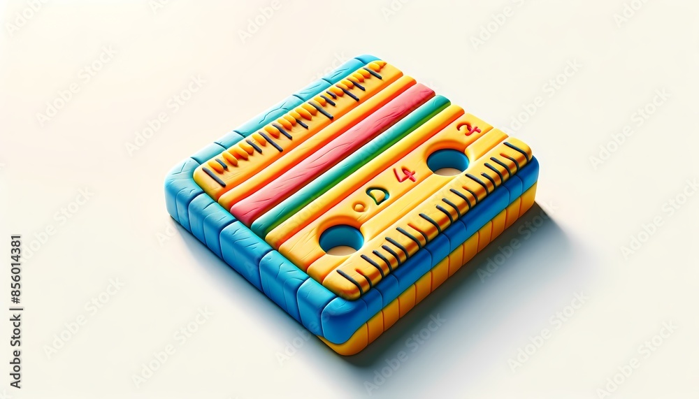 custom made wallpaper toronto digitalColorful Clay Ruler with Geometric Designs