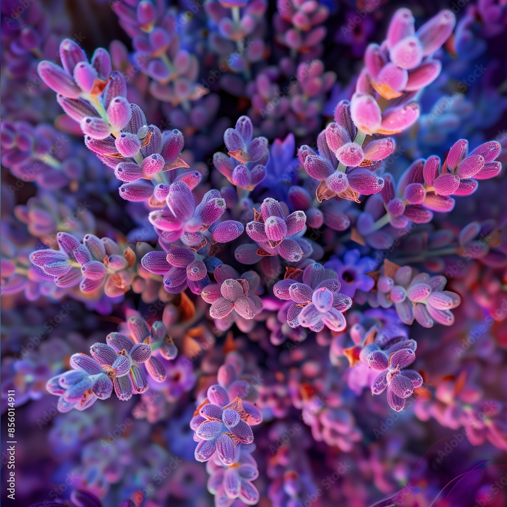 Macro shot of purple lavender flowers from above, beautiful close up flowers Macro shot of purple lavender flowers from above, beautiful close up flowers