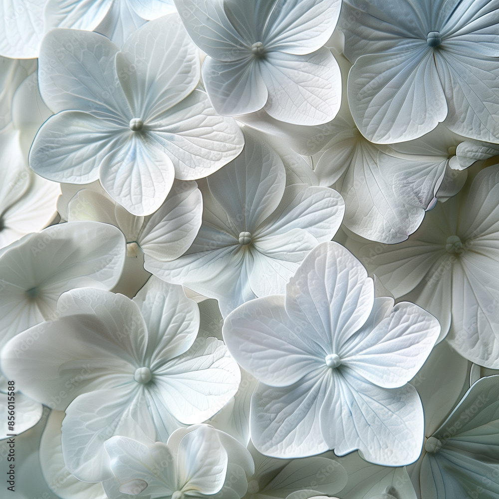 Hydrangea white flower close up macro shot Hydrangea white flower close up macro shot