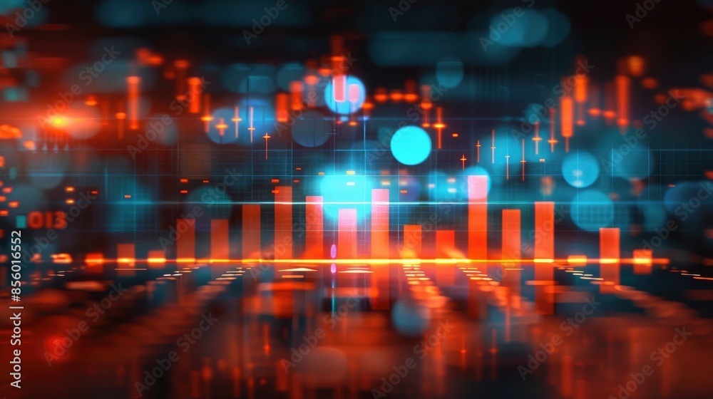with market analysis apps visible on its screen background with market analysis apps visible on its screen background