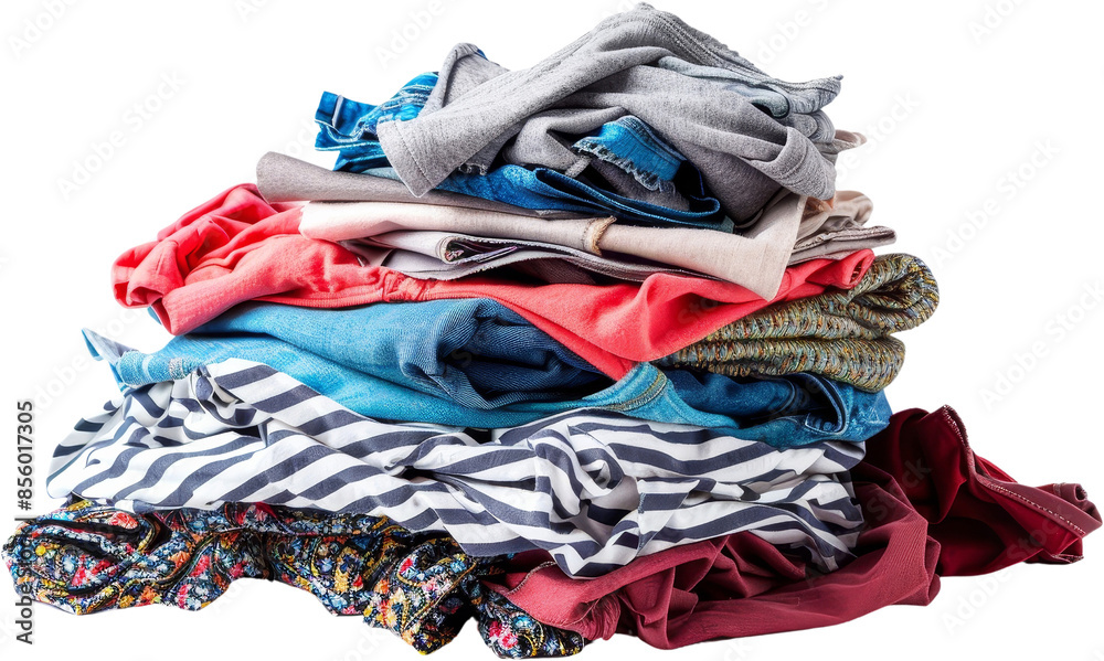 colorful stack of folded clothes, fabric texture, pile of clothing ...
