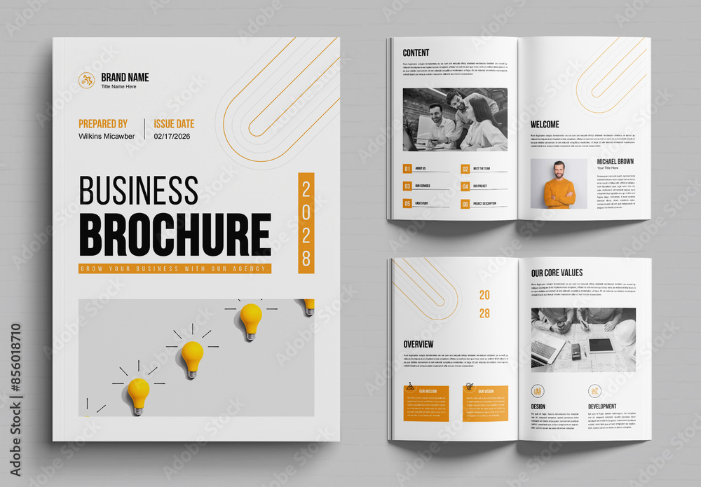 Business Plan Brochure Design Stock Template Adobe Stock