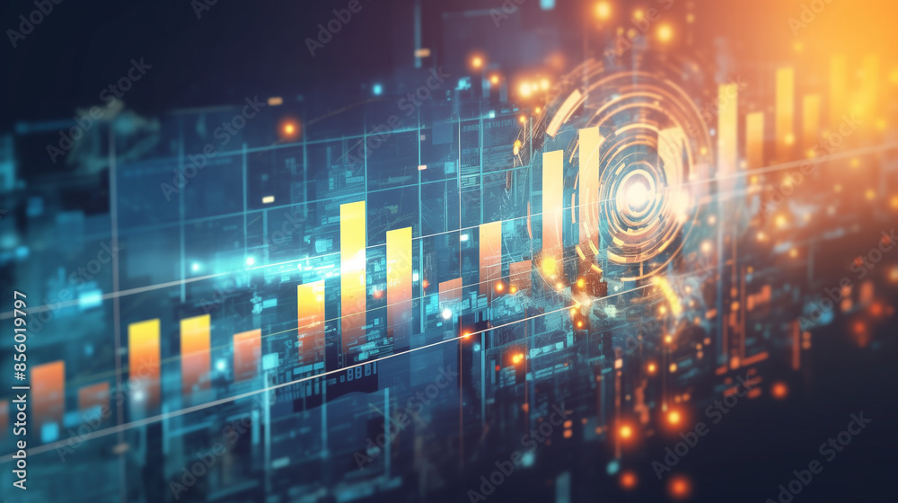 Fototapeta premium Background of technology charts