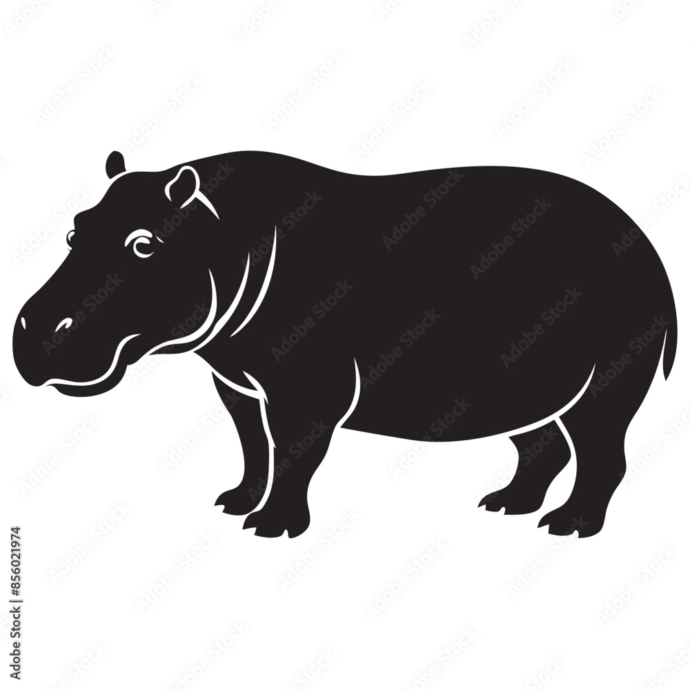illustration of a hippopotamus illustration of a hippopotamus