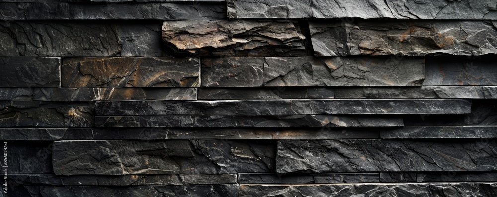 Close-up of layered black slate rock texture, detailed natural pattern. Geology and nature concept Close-up of layered black slate rock texture, detailed natural pattern. Geology and nature concept