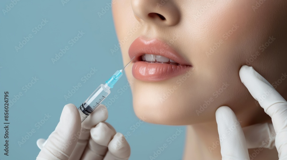 A syringe is shown being administered to a person's arm by a healthcare professional A syringe is shown being administered to a person's arm by a healthcare professional