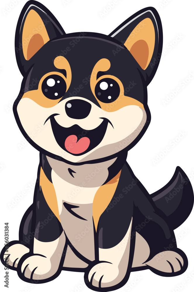 Cute cartoon vector dog, puppy Cute cartoon vector dog, puppy