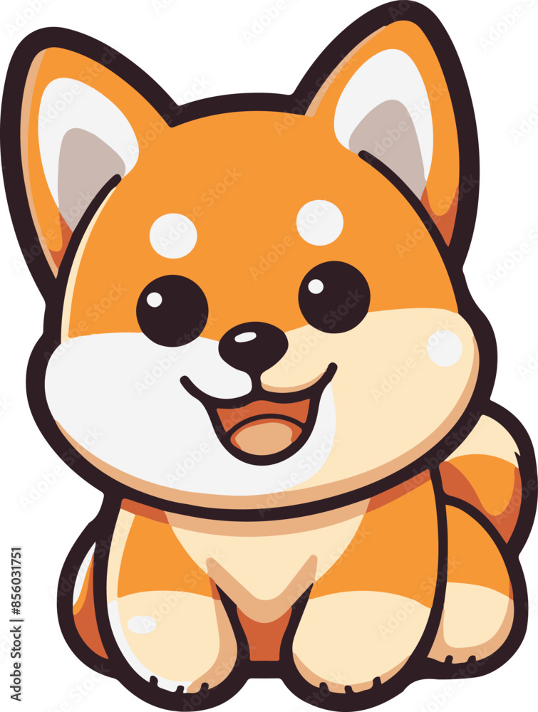 Cute cartoon vector dog, puppy Cute cartoon vector dog, puppy