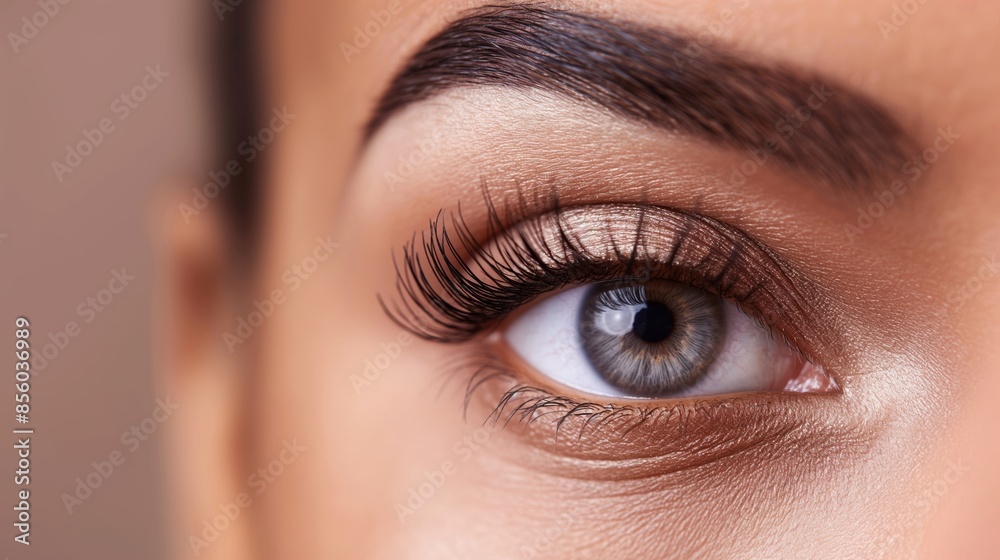 A high-resolution image focusing on a beautiful blue eye with long lashes and clear view A high-resolution image focusing on a beautiful blue eye with long lashes and clear view