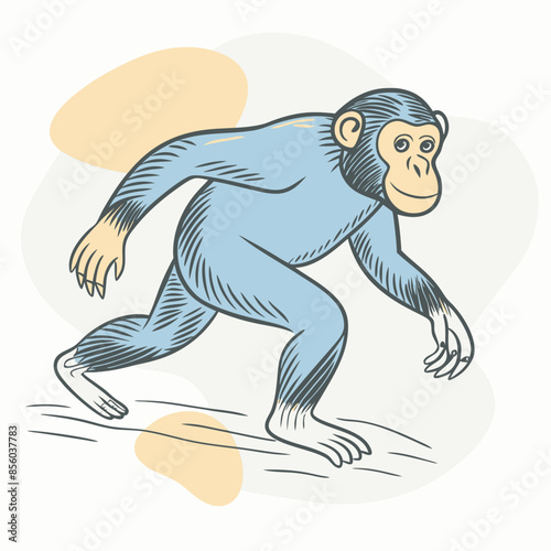 Wallpaper Mural simple monkey illustration Torontodigital.ca