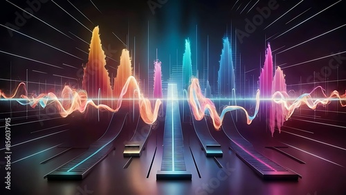 digital illustration of a music equalizer - 12