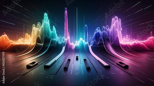 digital illustration of a music equalizer - 13