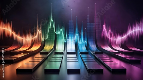 digital illustration of a music equalizer - 9