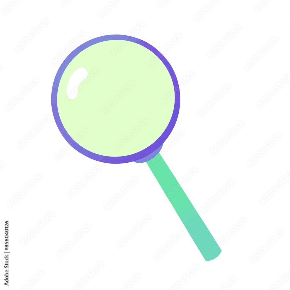 Magnifying glass, illustration without background. Magnifying glass, illustration without background.