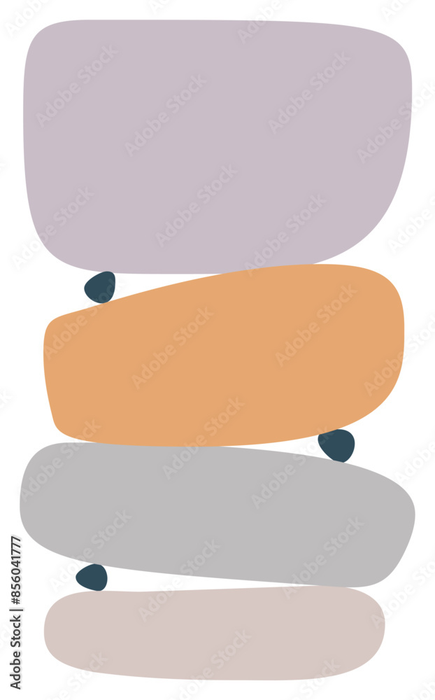 Balance abstract geometric minimal logo. Life coaching simple flat icon. Equilibrium modern concept. Balance between business and life vector metaphor. Vector illustration