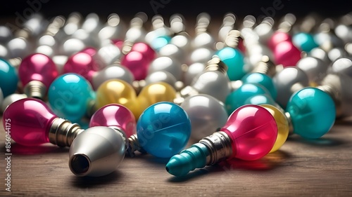 Laughing gas or nitrous oxide metal bulbs for recreational drug use photo