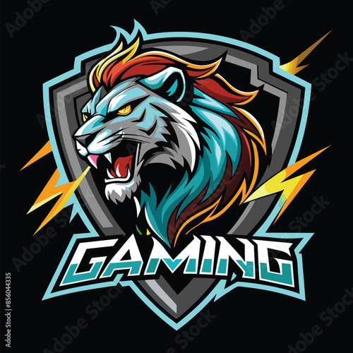 Wallpaper Mural Lion Roaring Gaming Vector Logo Torontodigital.ca