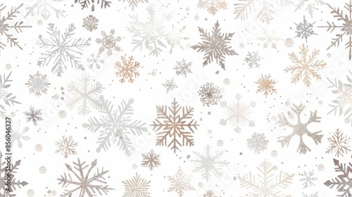 Winter Snowflakes Background Generative AI
