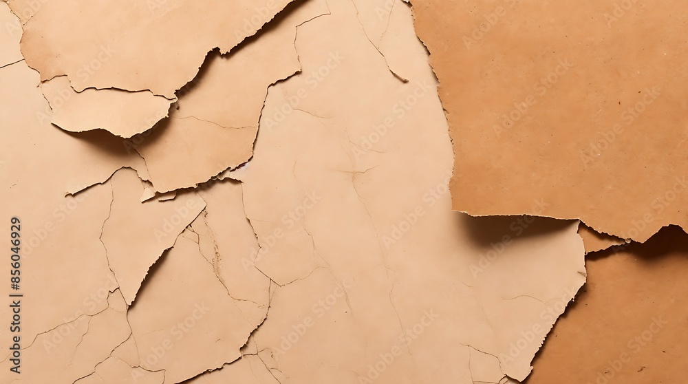 Background old torn brown paper, cut paper Background old torn brown paper, cut paper