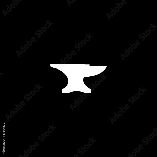 Blacksmith anvil icon isolated on dark background