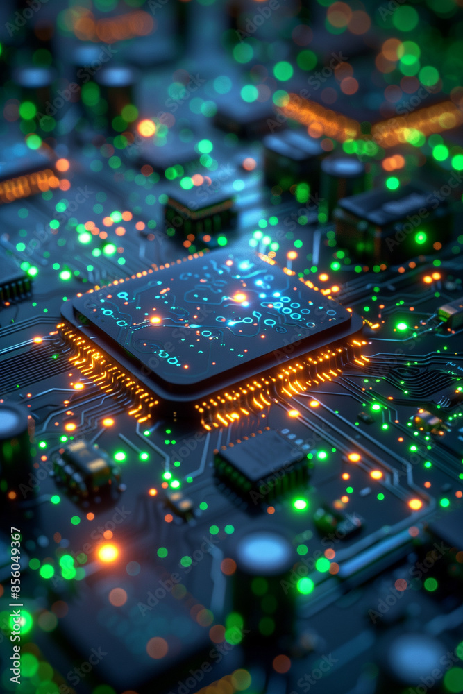 high-tech electronic circuit board with glowing neon lines and detailed grids, futuristic technology design, advanced digital background high-tech electronic circuit board with glowing neon lines and detailed grids, futuristic technology design, advanced digital background