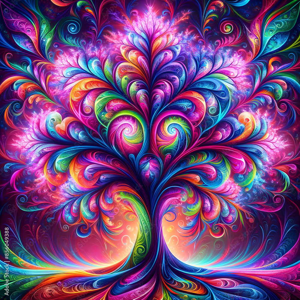 Fototapeta premium Colorful, magic tree